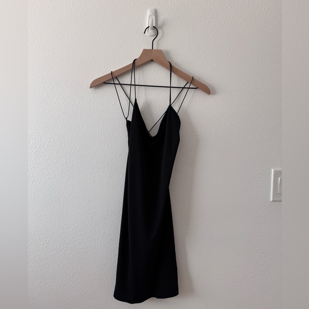 Black Strappy Back Dress